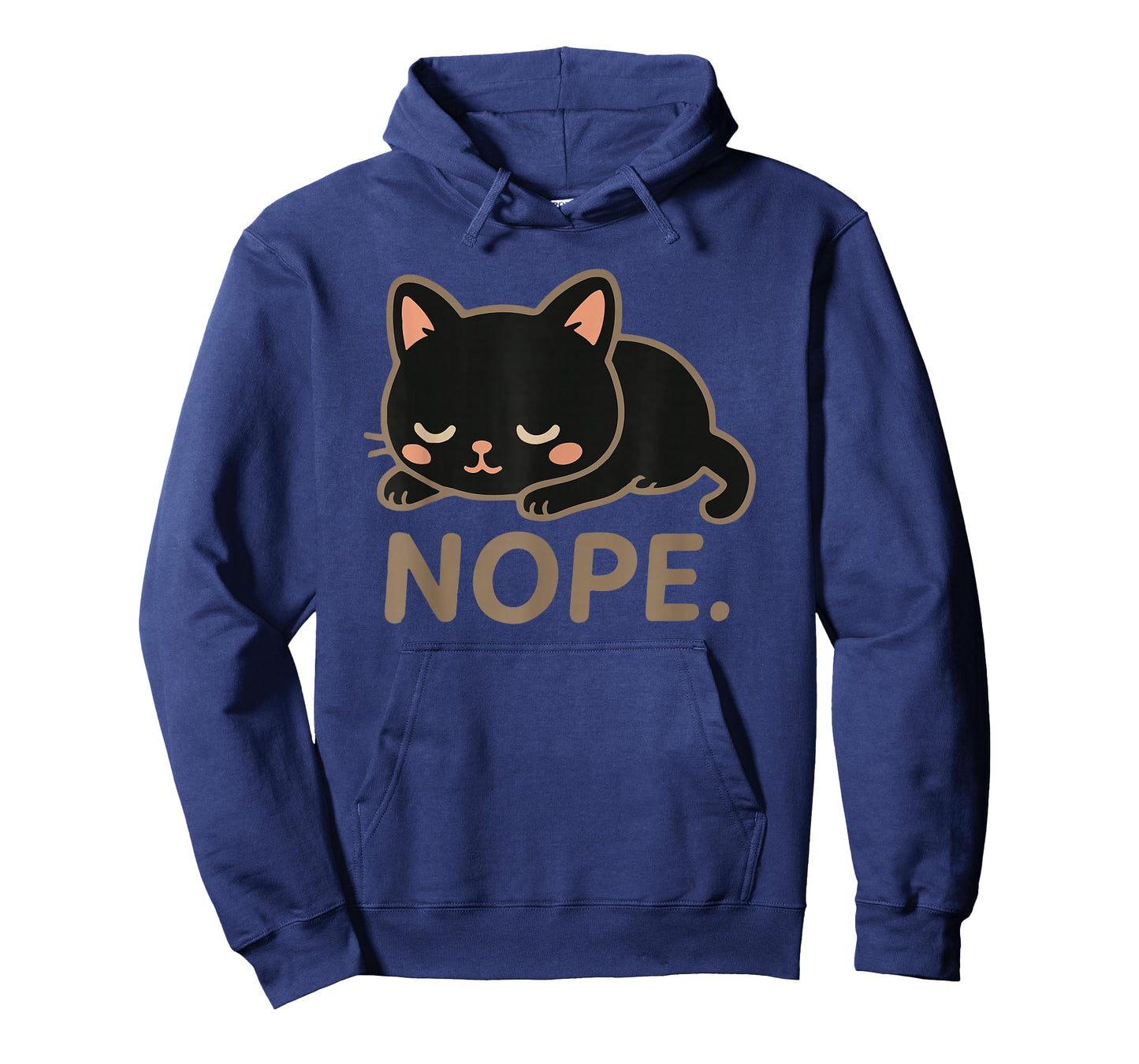 Lazy Black Cat-Shirt Nope Not Today Dad Mom Men Women Funny T-Shirt