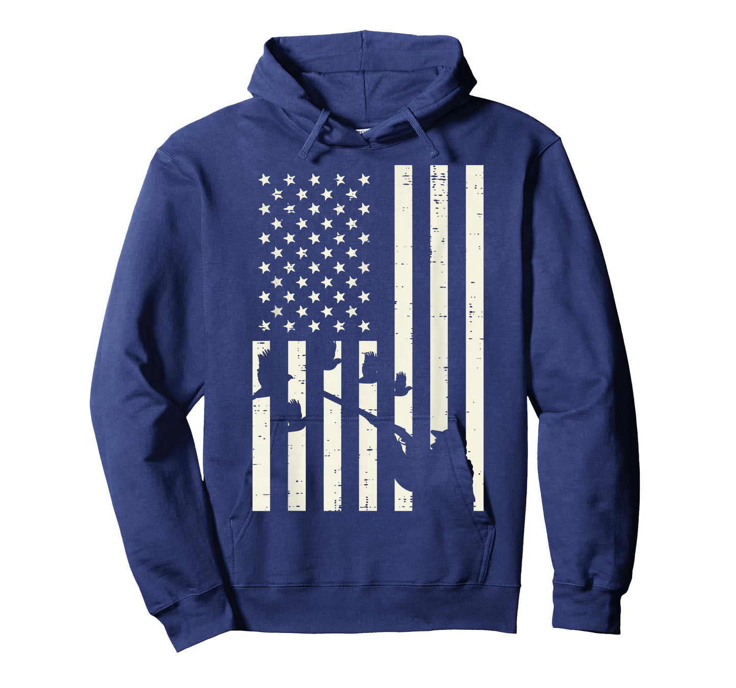 Flag Quail Pheasant Hunting Vintage Upland Hunt Patriotic T-Shirt