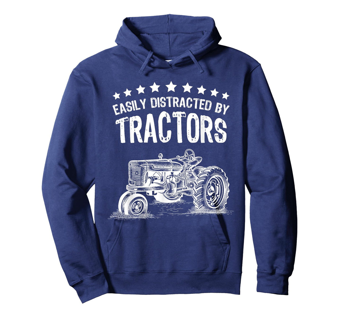 Vintage Easily Distracted By Tractors Shirt Funny Farmer T-Shirt