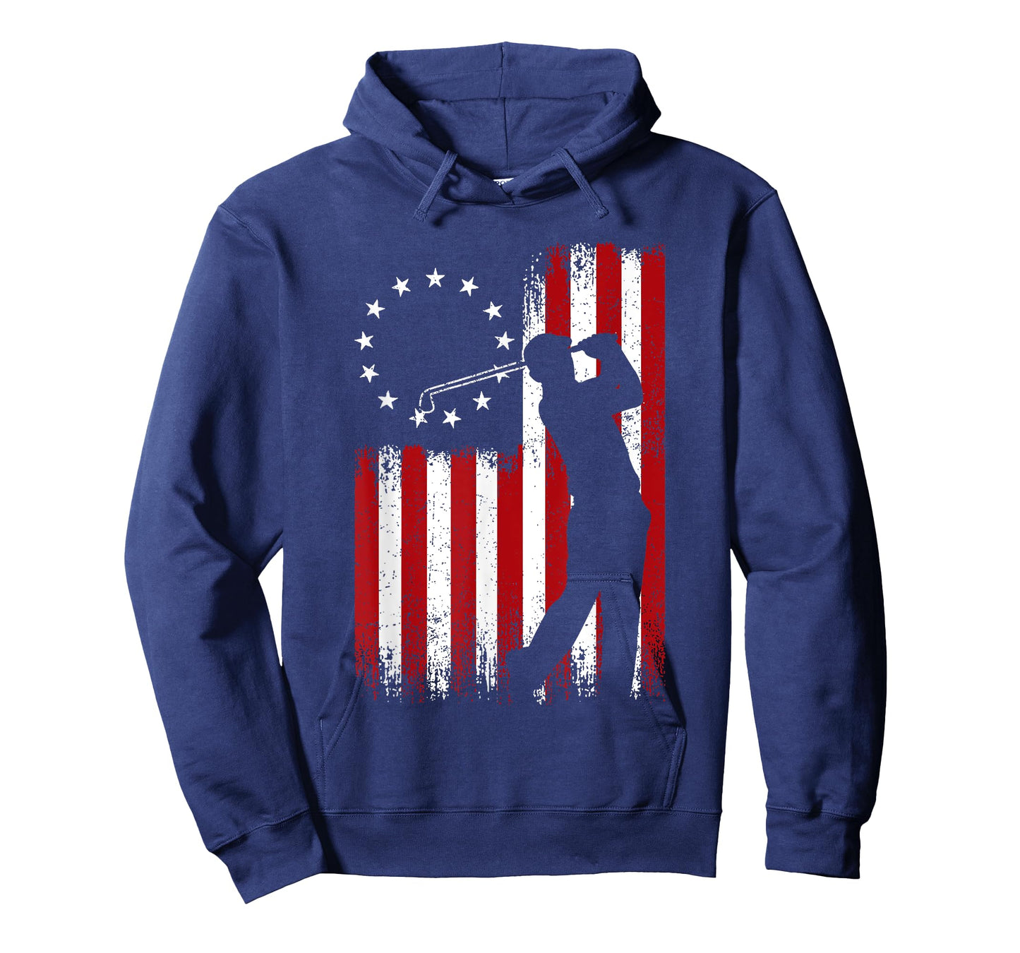 American Flag Golf Clothing - Golfer Vintage Golf T-Shirt