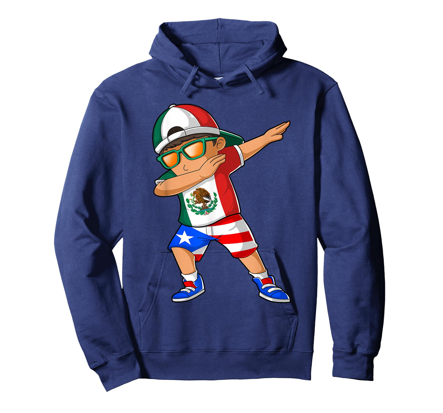Half Mexican Half Puerto Rican Boy Mexico Puerto Rico Flag T-Shirt
