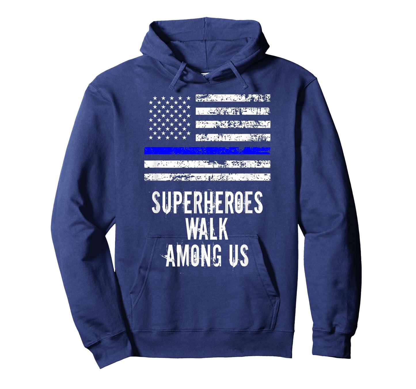 Superheroes Walk Among Us Support Police USA Flag T-shirt T-Shirt