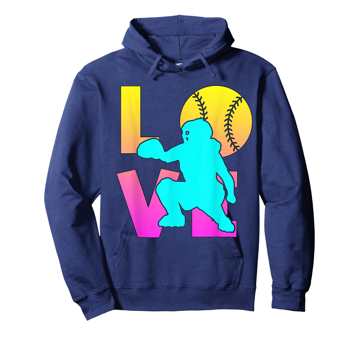 Cute I Love Softball-Shirt Catcher Funny Mom Teen Girl Women T-Shirt