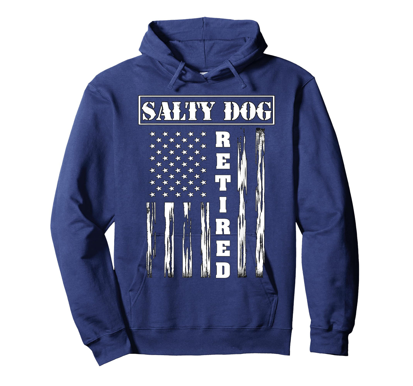 Salty Dog Retired Veteran - American Flag T-Shirt for Women Men