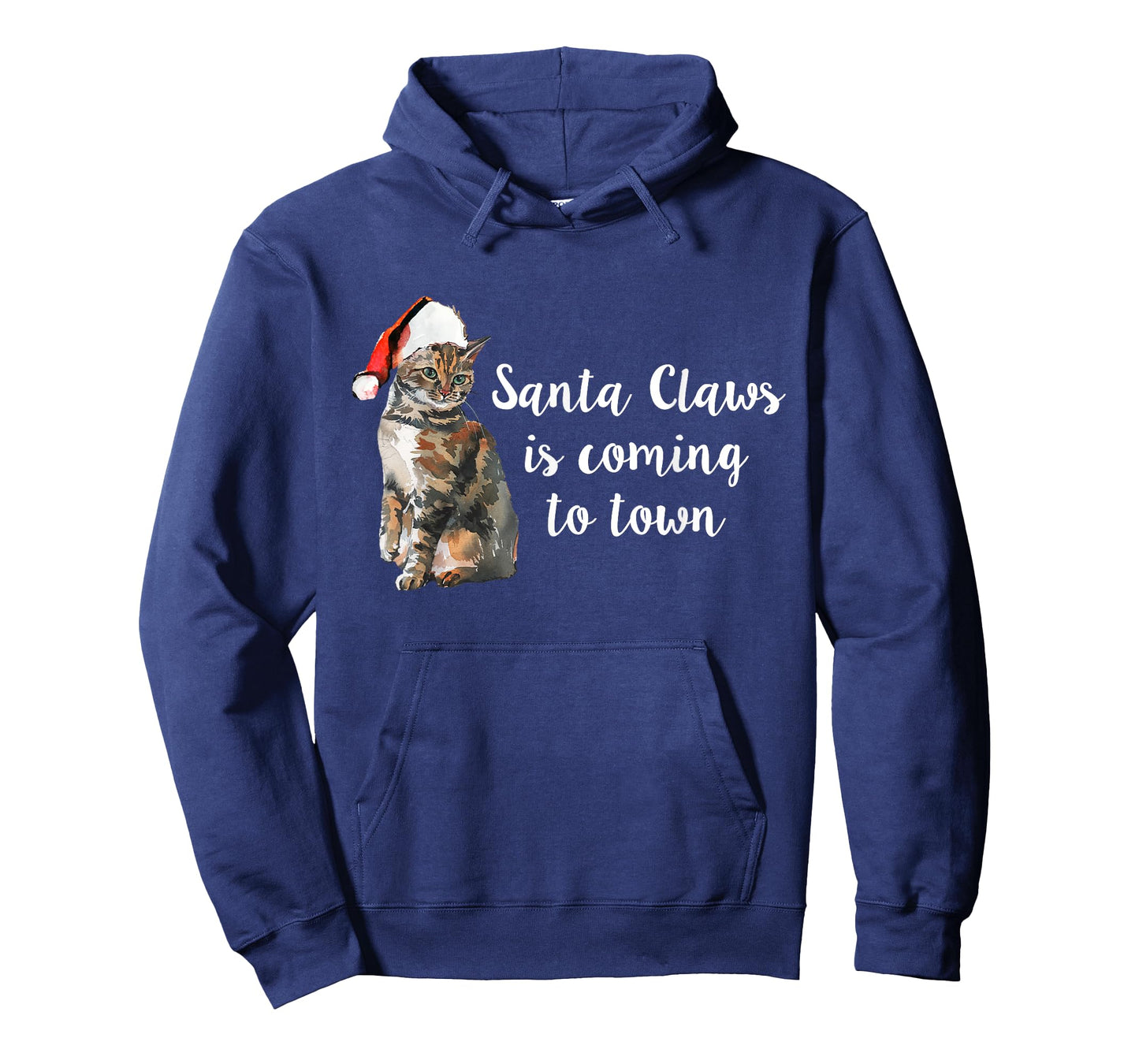 Santa Claws Is Coming to Town, Cute Christmas Cat Shirt Men Women Kids T-Shirt