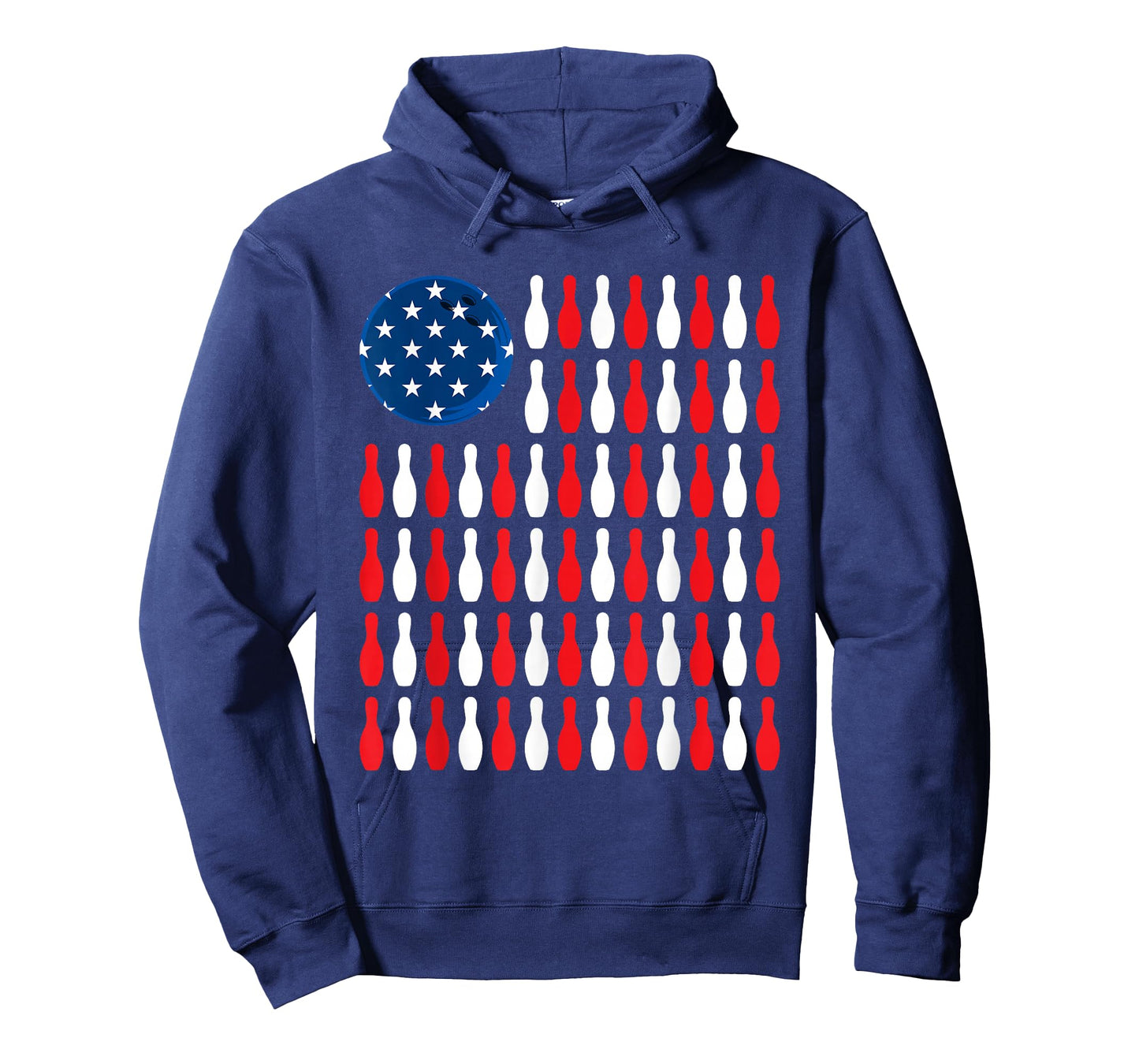 American Flag - Patriotic Bowler & Bowling T-Shirt Small