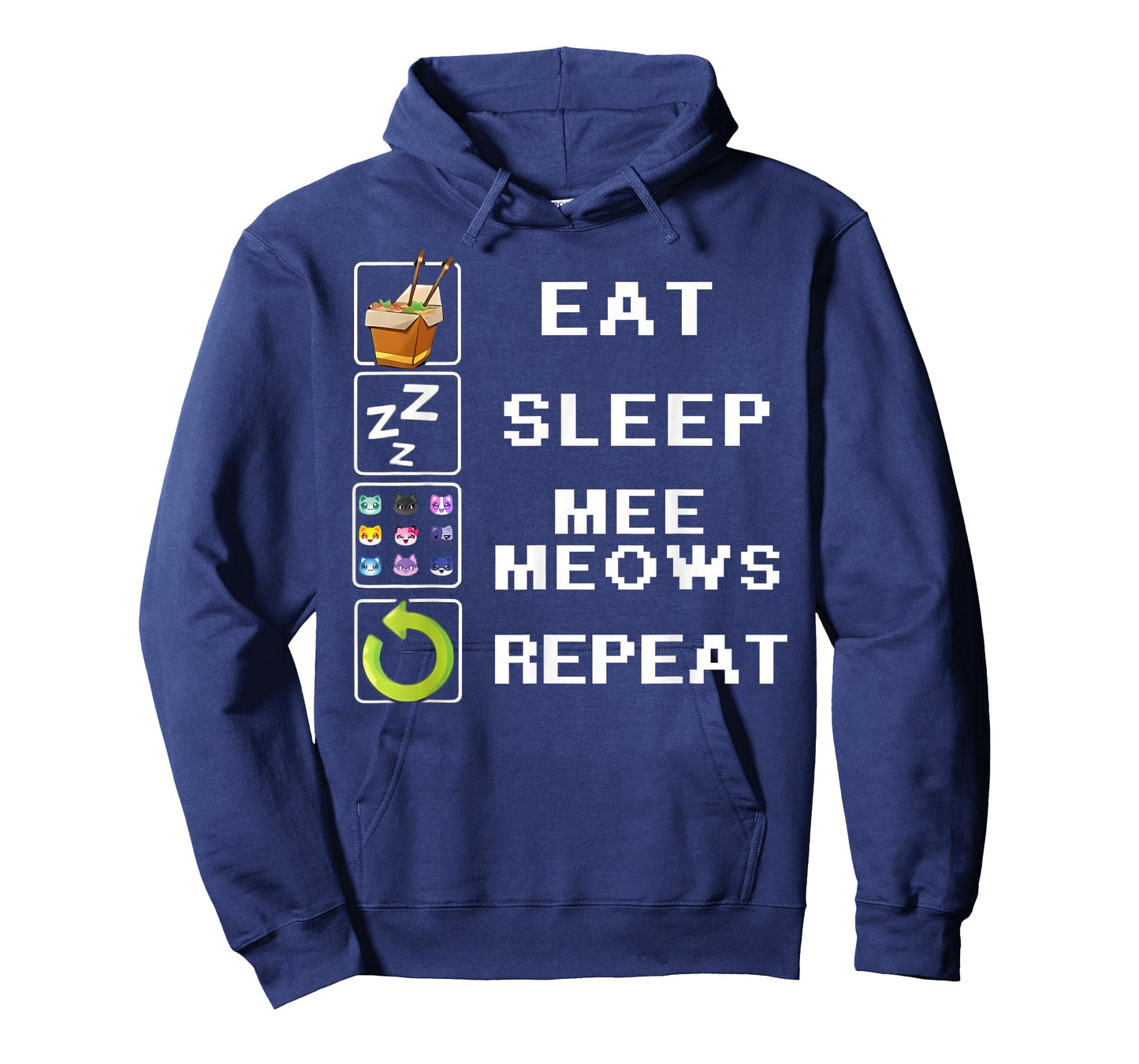 Eat Sleep Meemeow Repeat Meemeow Cats Plush T-Shirt