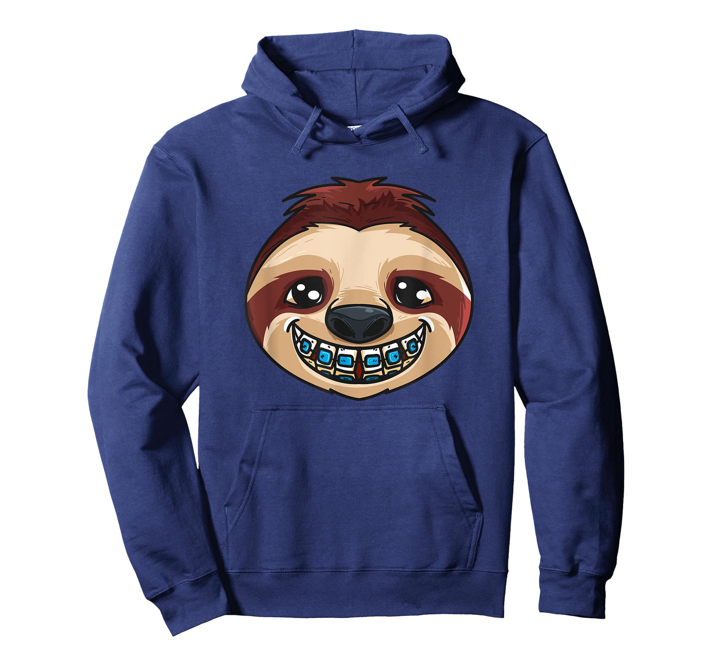 Cute Sloth Head With Dental Braces Dental Dentist Dentistry T-Shirt