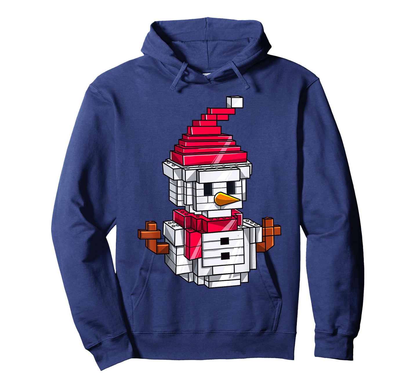 Building Brick Christmas Snowman Master Builder Boys Kids T-Shirt