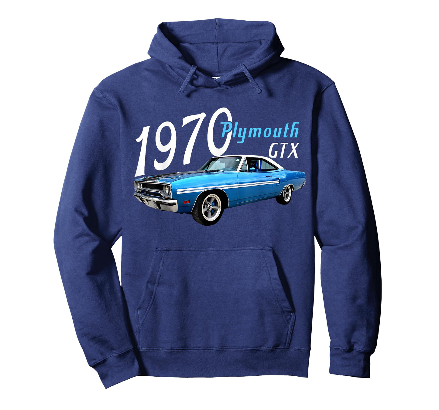 1970 70 GTX Blue Classic Vintage Old Car USA Flag T-Shirt