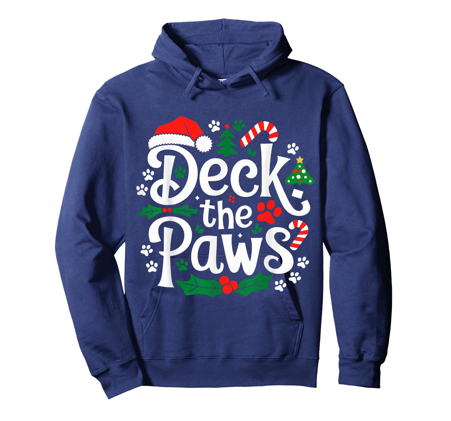 Deck The Paws Christmas Dog and Cat Funny Festive T-Shirt