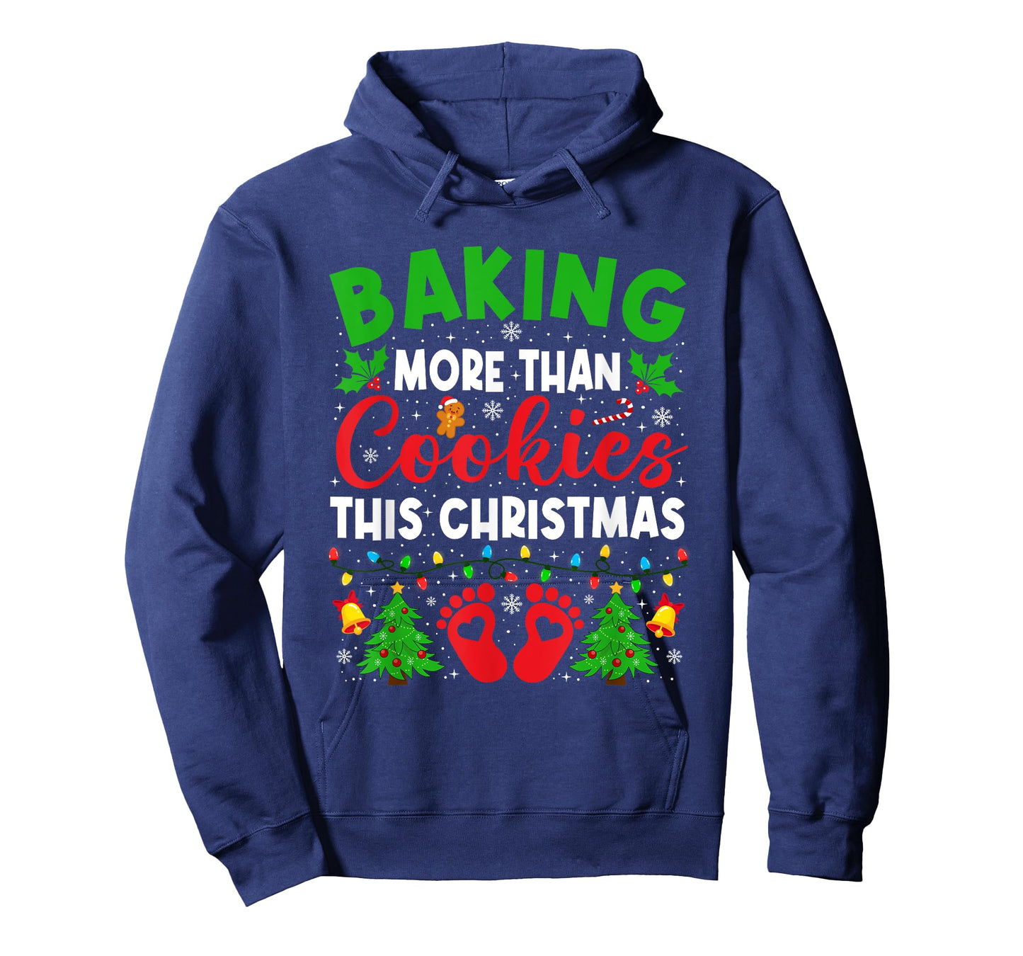 Baking More Than Cookies Christmas Pregnancy Announcement T-Shirt
