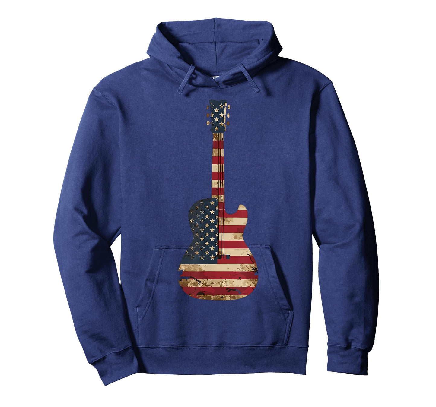 Guitars Vintage US American Flag Guitar T-Shirt