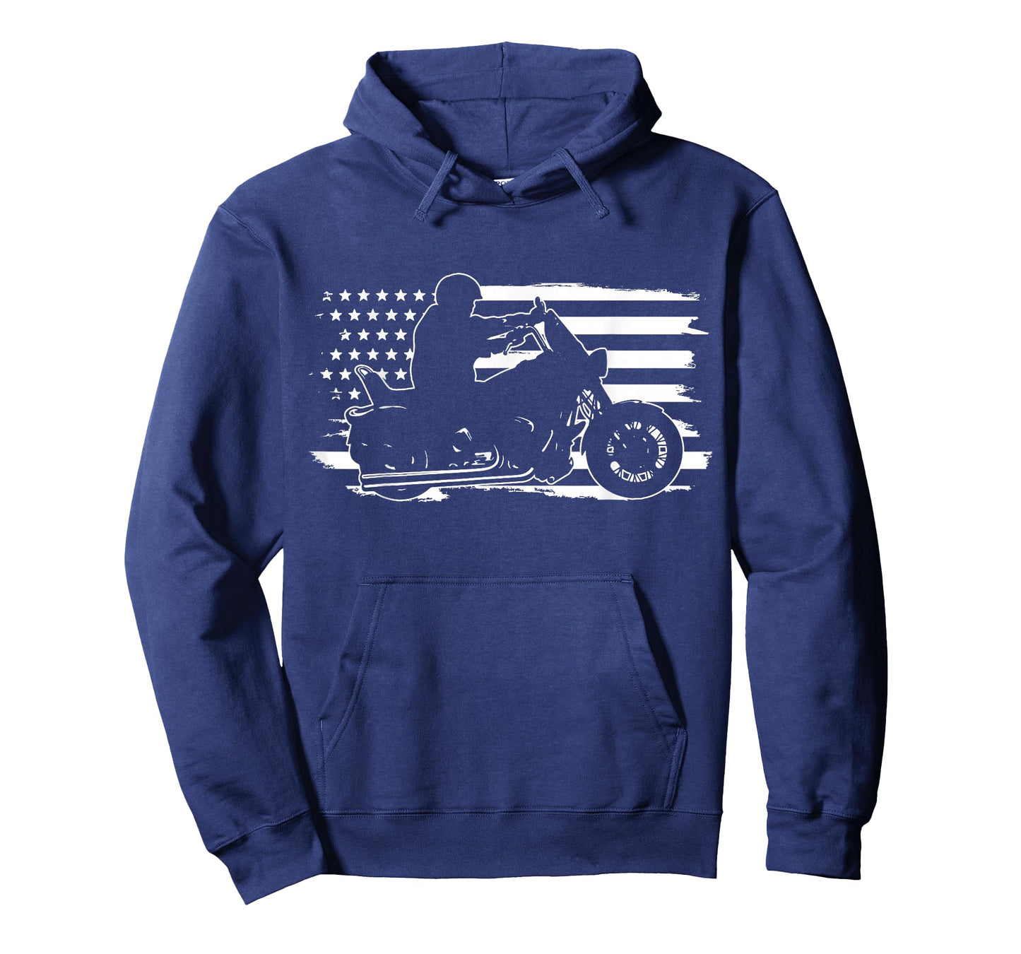 Patriotic Motorcycle Vintage American US Flag Biker T-Shirt