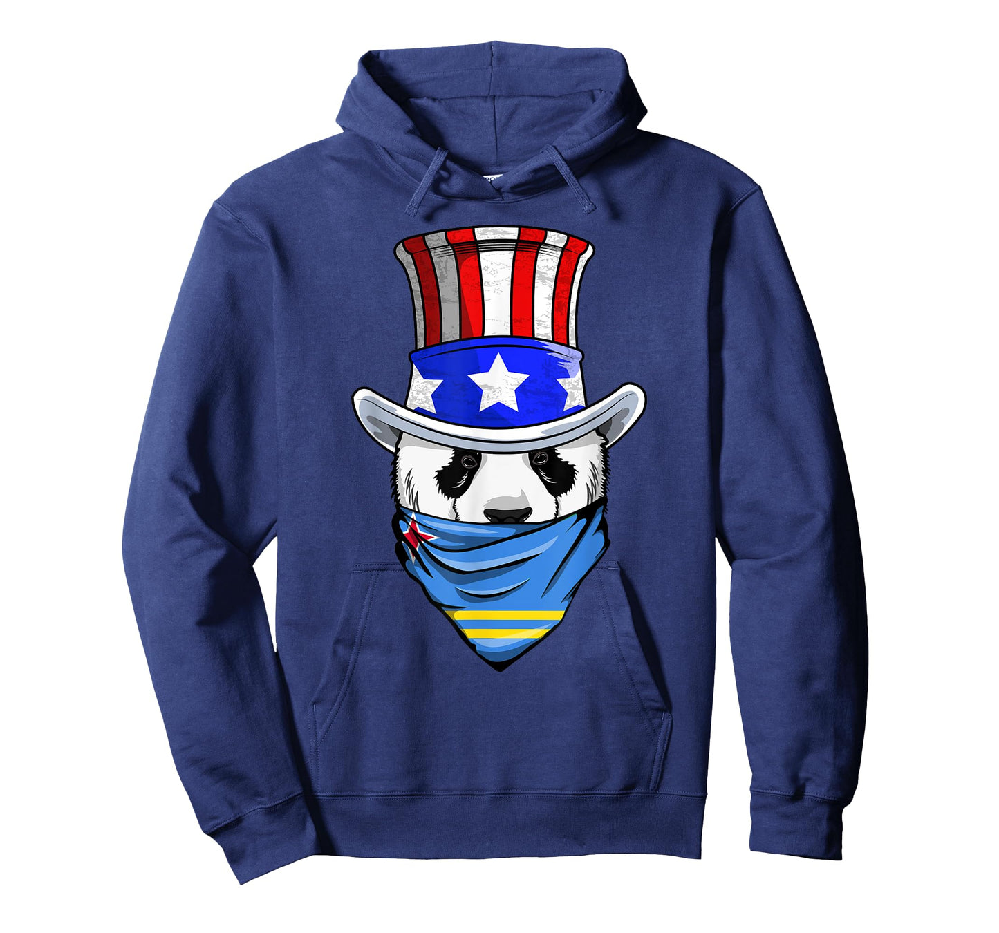 Aruban Panda Bear in Aruba Bandana Flag T-Shirt