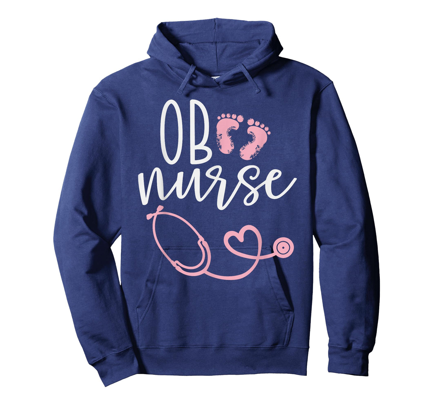 Cute OB Nurse Baby Feet Heart Design T-Shirt