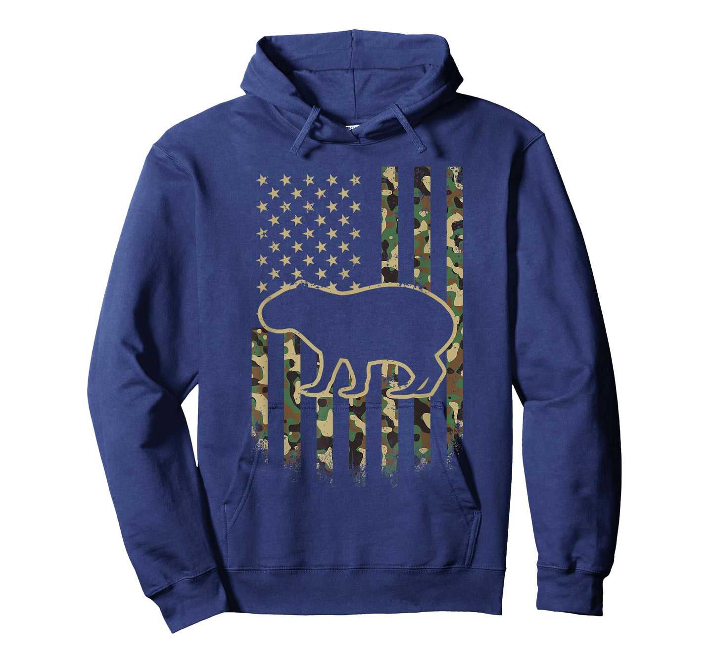 Camo American Flag Capybara Camouflage 4th of July Capybara T-Shirt