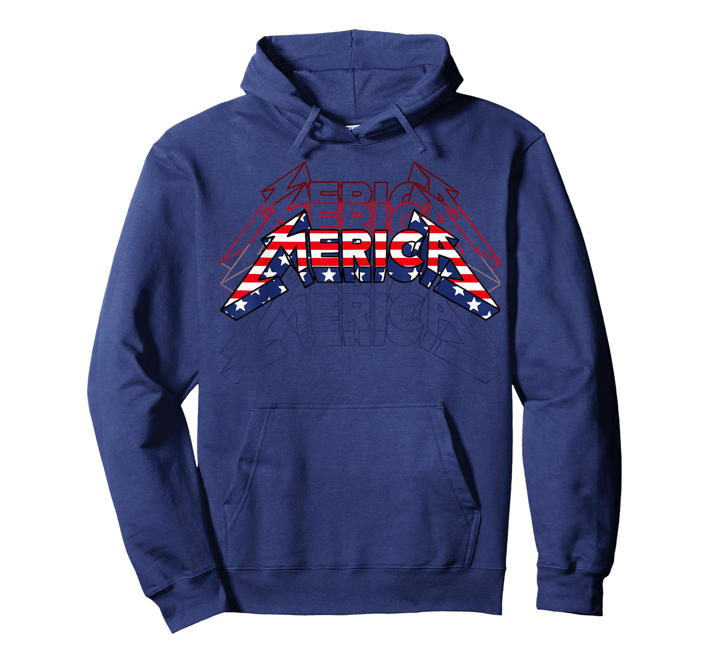 Merica Rock Sign 4th of July Vintage American Flag Funny USA T-Shirt