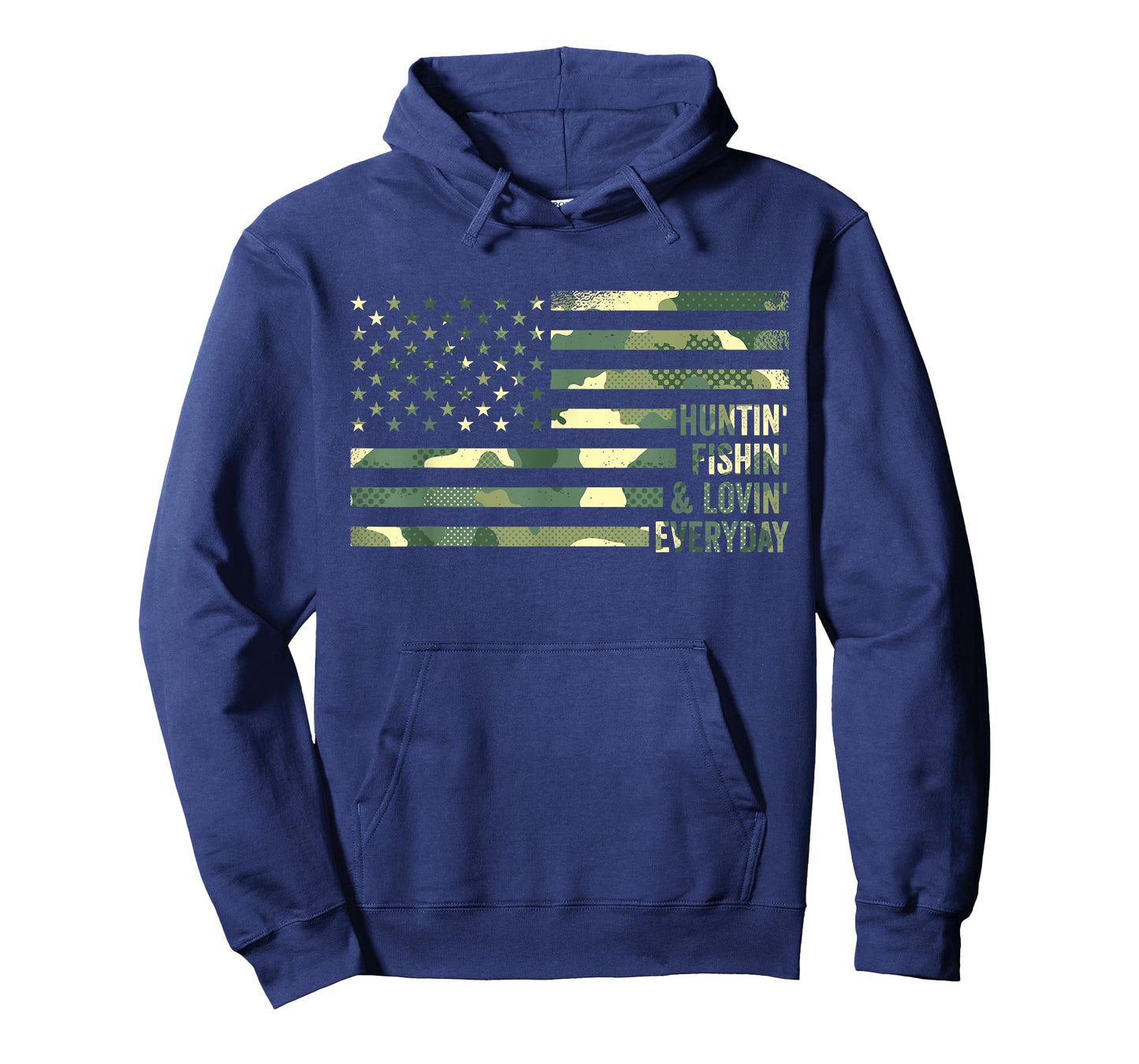 American Flag Hunter Hunting Fisherman Fishing T-Shirt