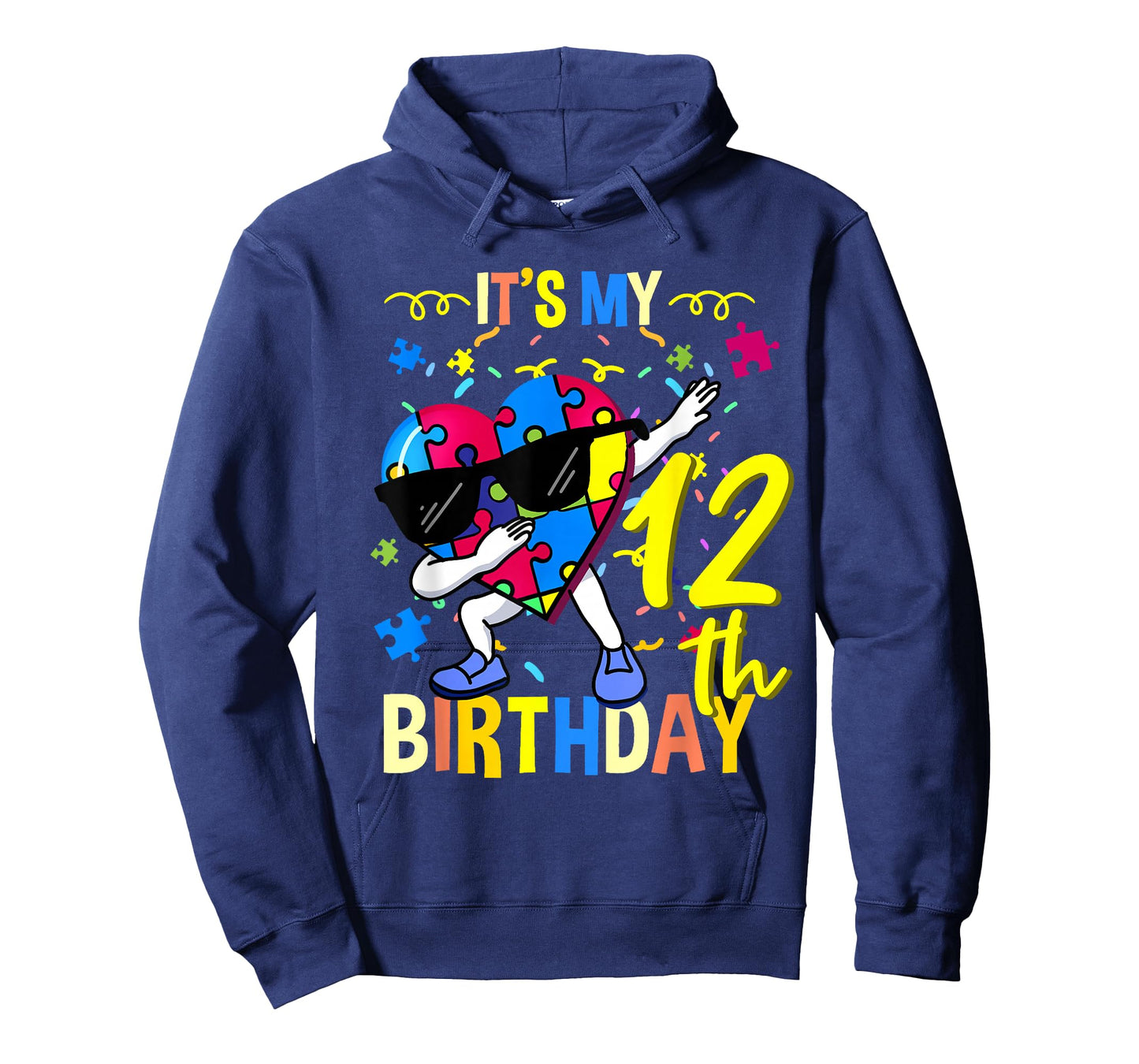 Its My 12th Birthday Dabbing Autism Puzzle T-Shirt