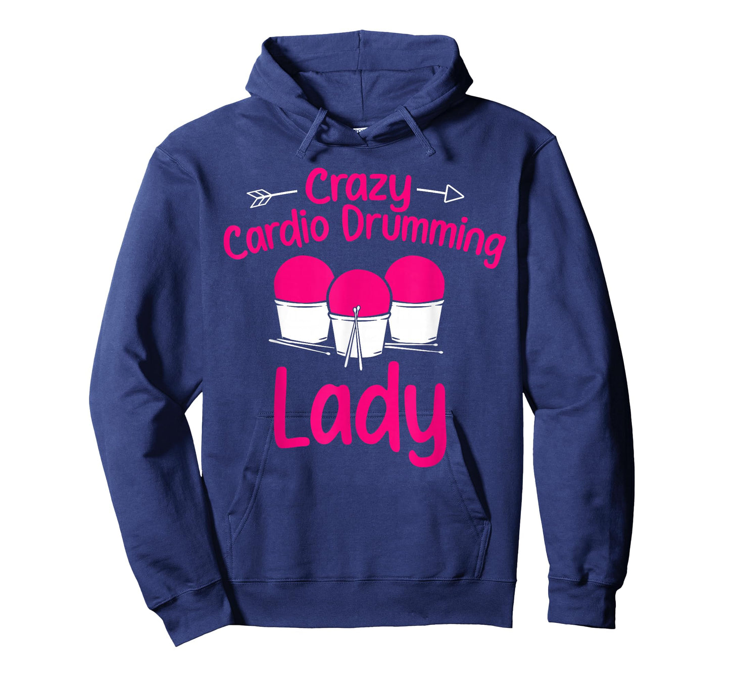 Crazy Cardio Drumming Lady Gym Fitness Class Workout T-Shirt