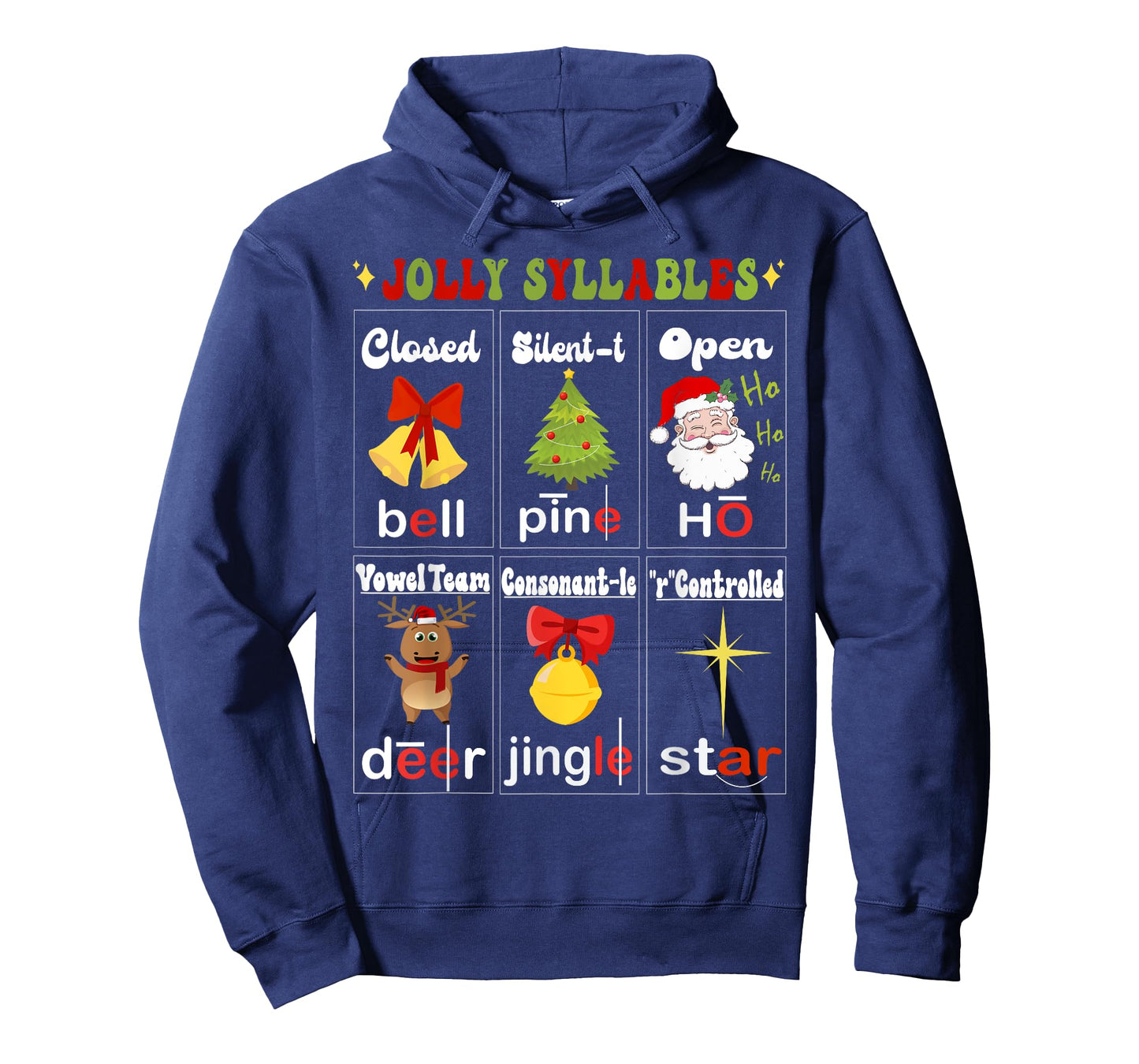 Christmas Reading Teacher Syllable Types Reading Teacher T-Shirt