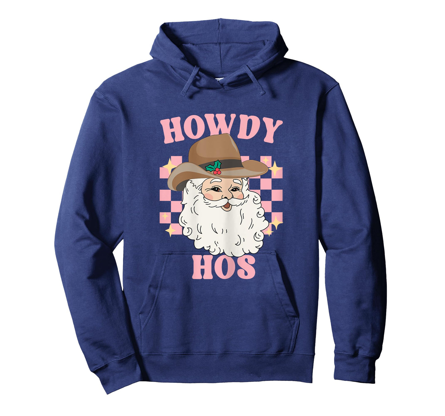 Country Cowboy Christmas Howdy Hos Groovy Western Santa T-Shirt