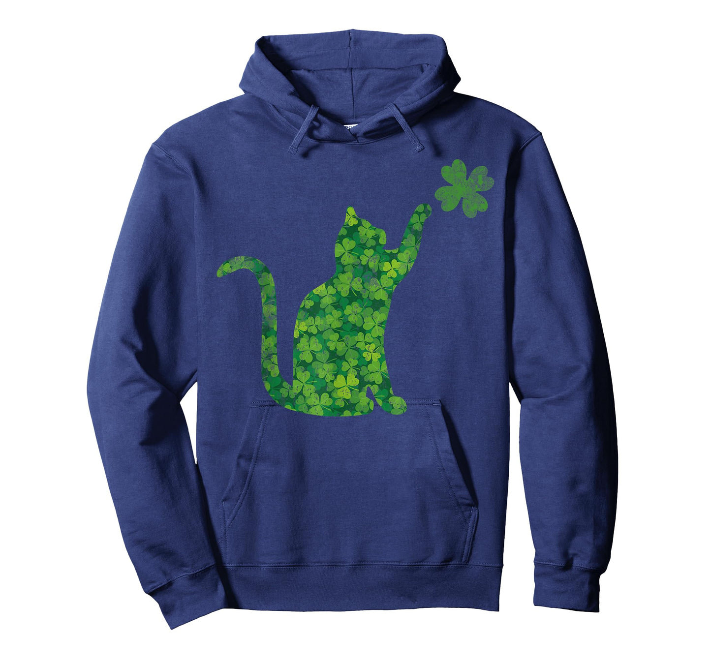 Lucky Cat Shamrock Clover St Patrick's Clover Luck Playful Men Women Kids T-Shirt