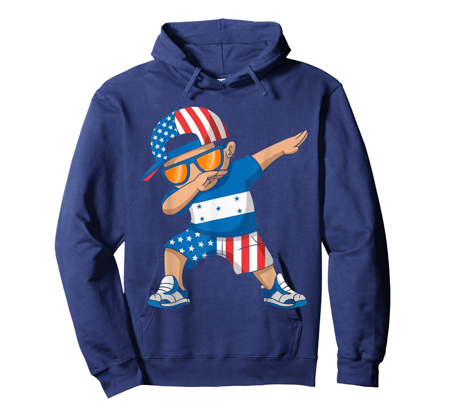 Half American Half Honduran USA Flag Honduras America T-Shirt