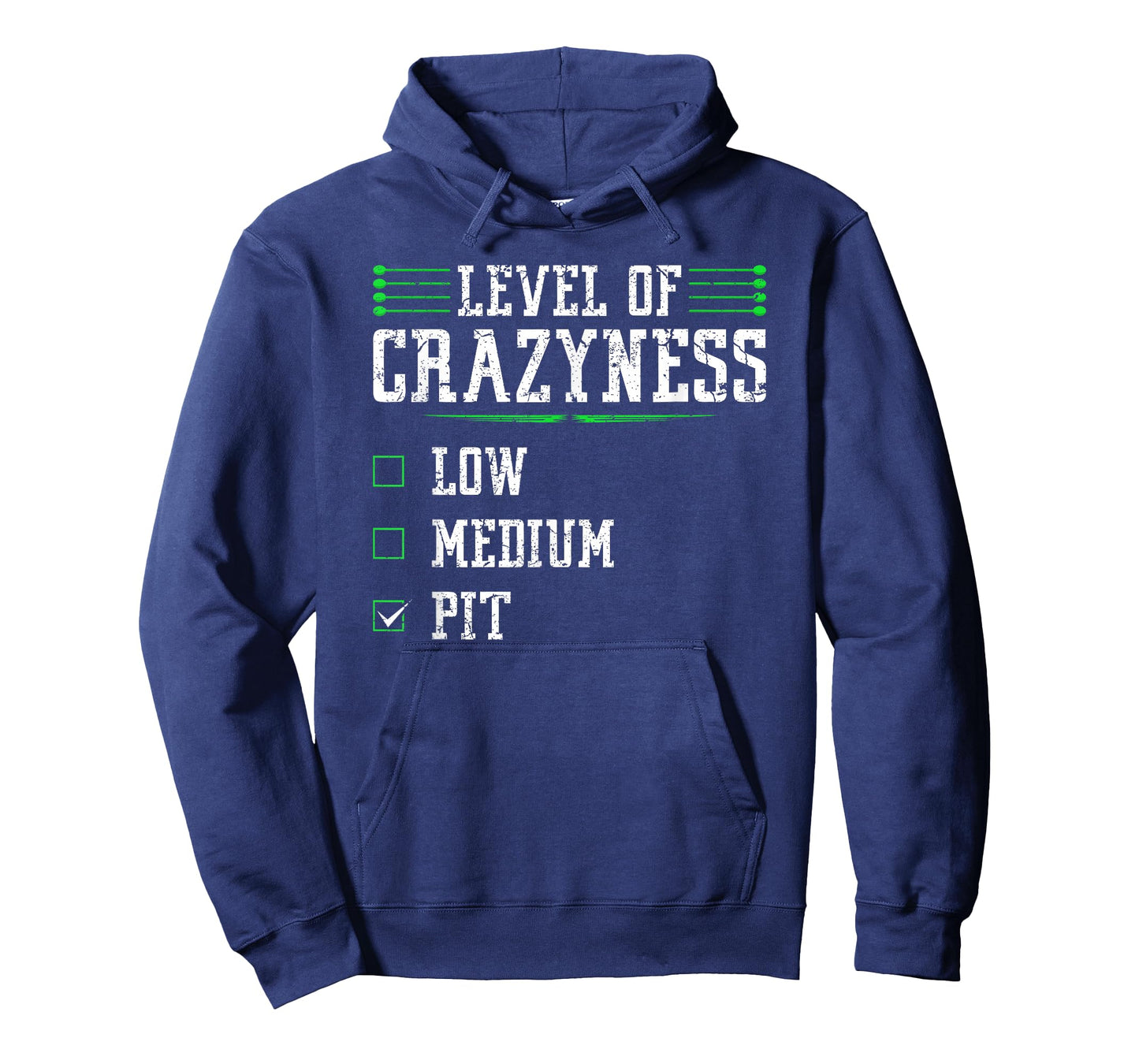 Front Ensemble Pit Marching Band, Level Of Crazyness T-Shirt