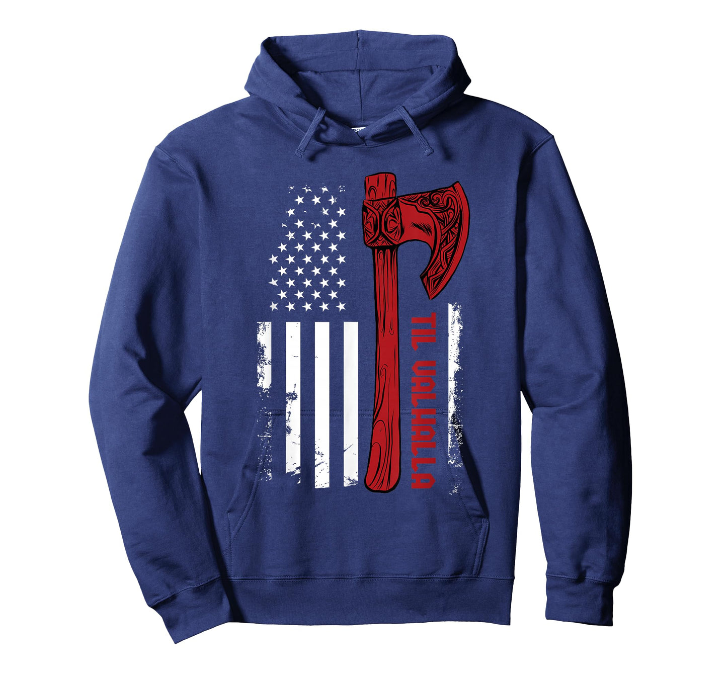 American Viking Axe Flag - Til Valhalla - Norse Mythology T-Shirt Small