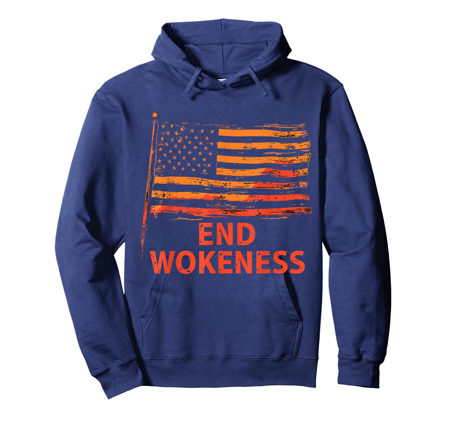 American Flag End Wokeness Bold Statement T-Shirt
