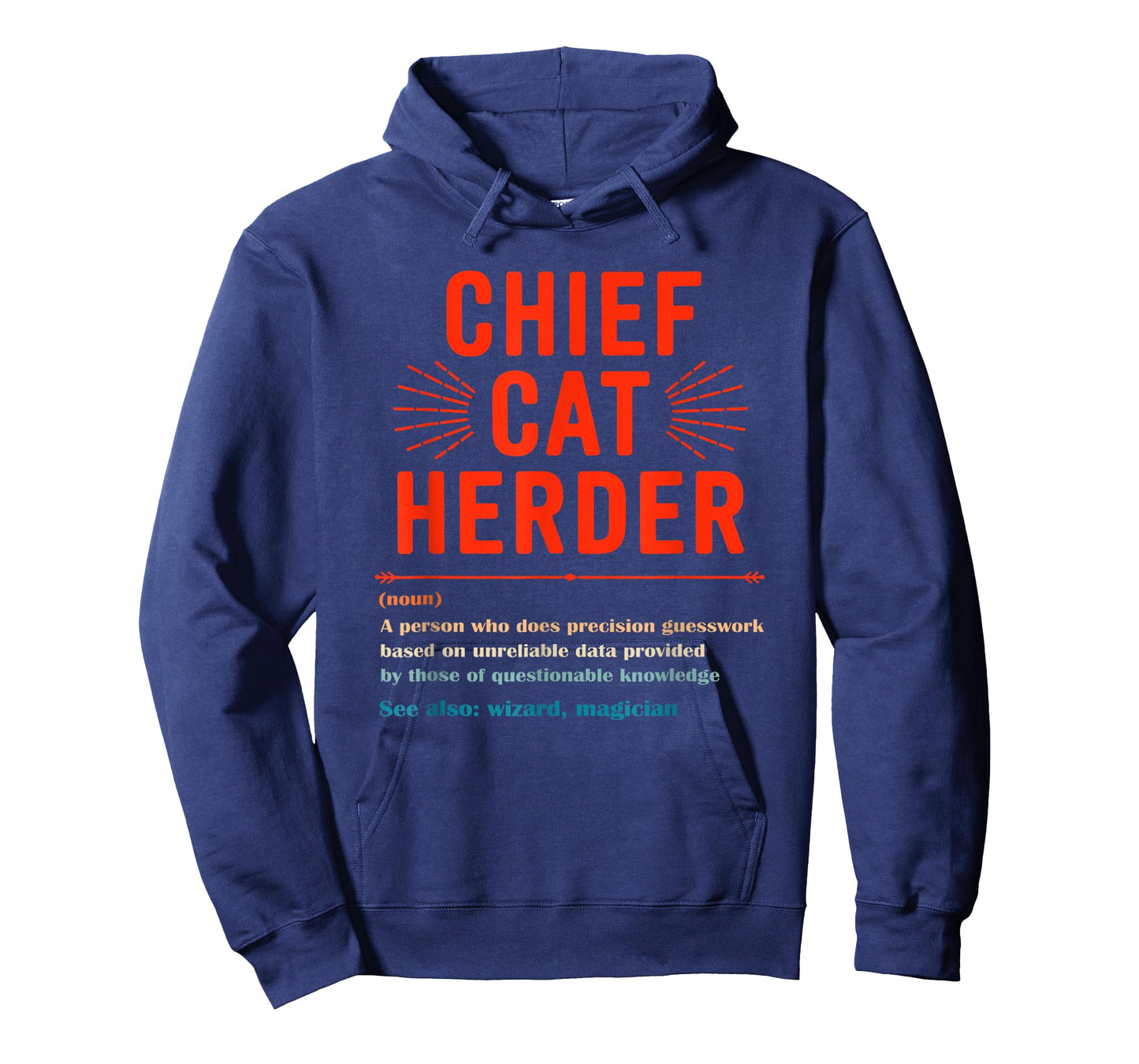 Chief Cat Herder Vintage Definition Wizard Magician Men Women T-Shirt