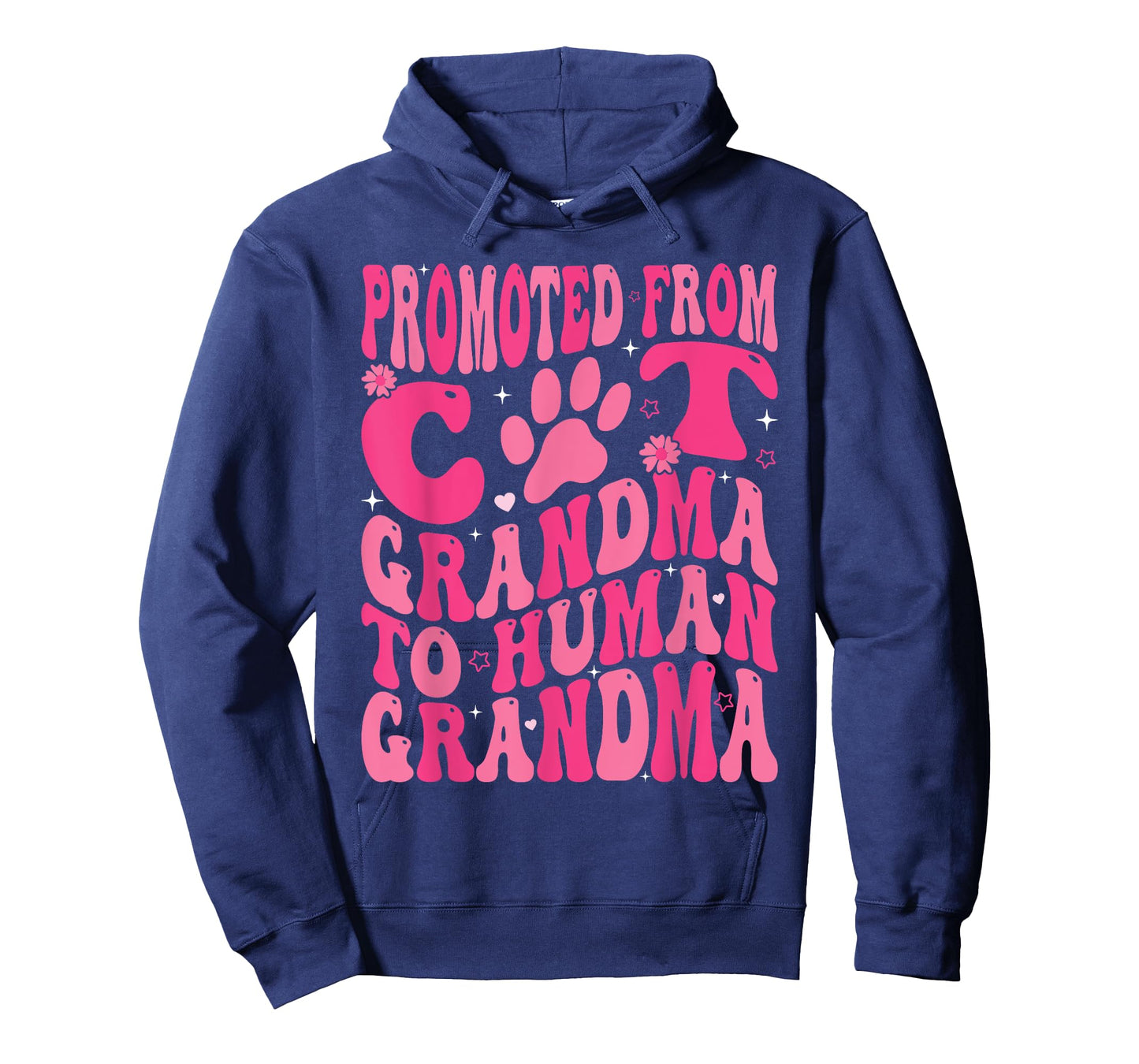 Promoted From Cat Grandma To Human Grandma Mother's Day T-Shirt
