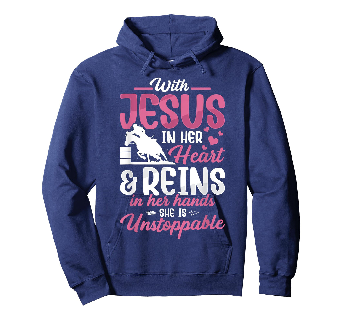 With Jesus Barrel Racer Race Barrel Racing Horse Rodeo Women T-Shirt