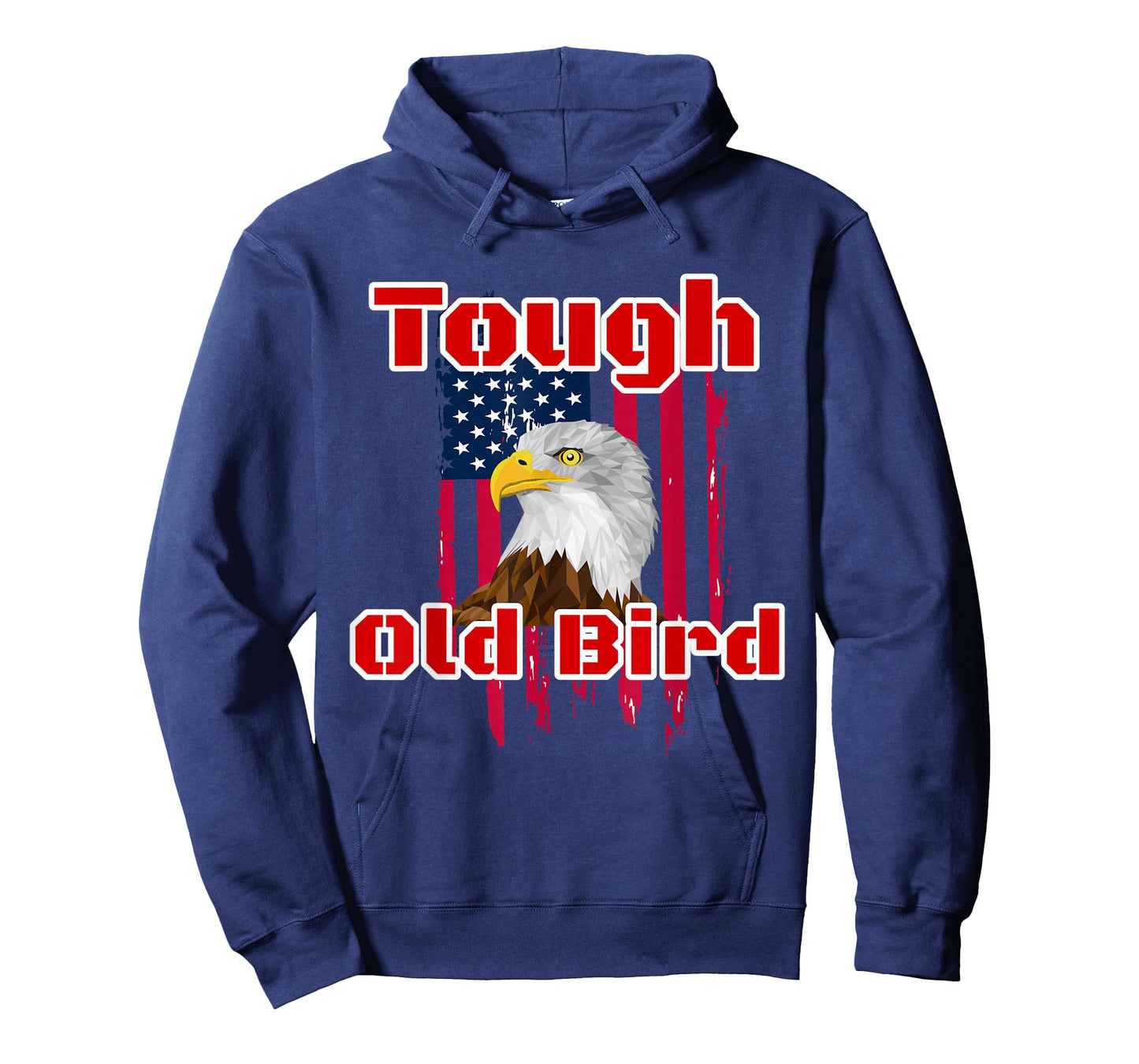 Tough Old Bird Bald Eagle American Flag Design T-Shirt