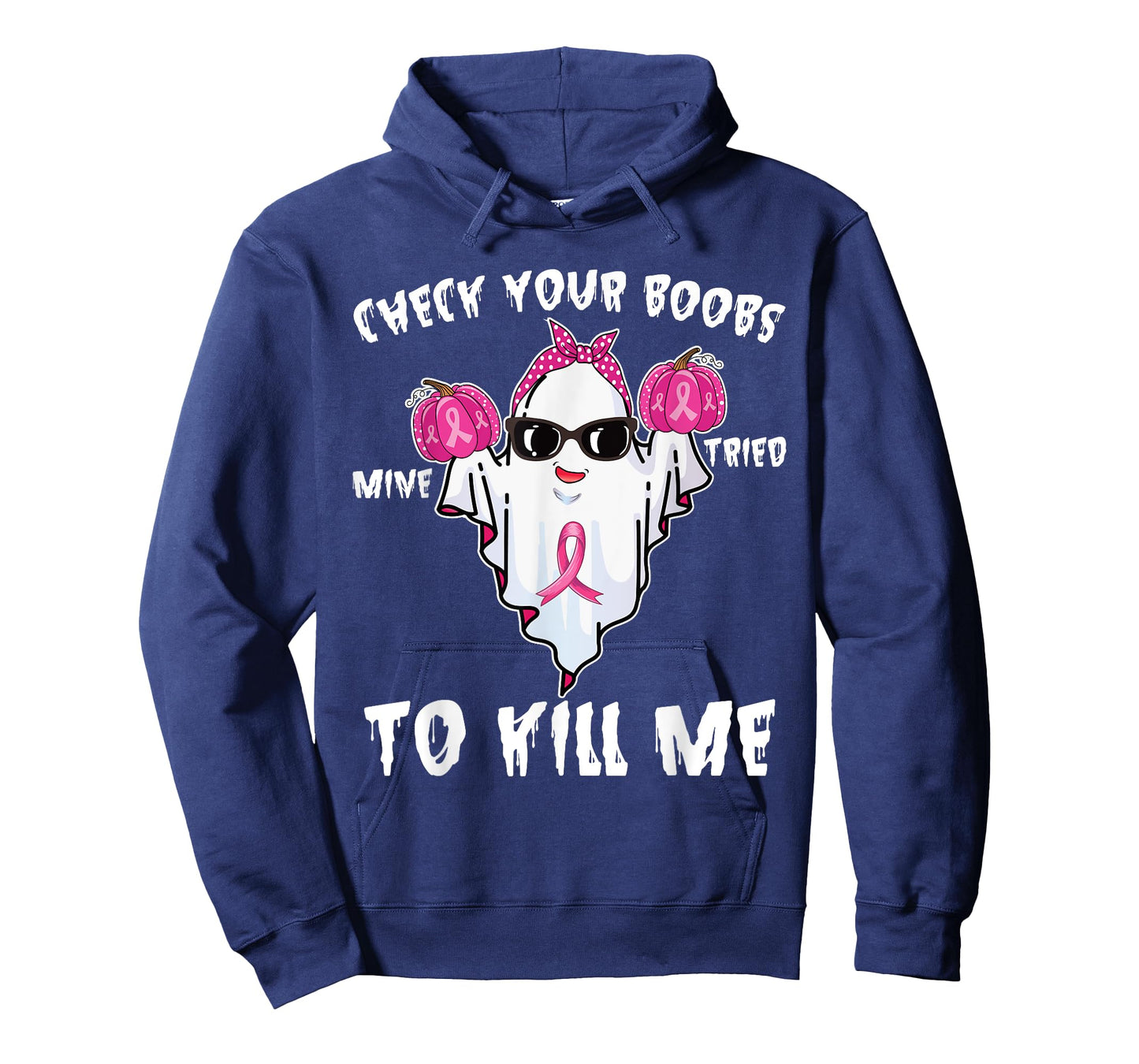 Check Your Boobs Mine Tried To Kill Me Boo Happy Halloween T-Shirt