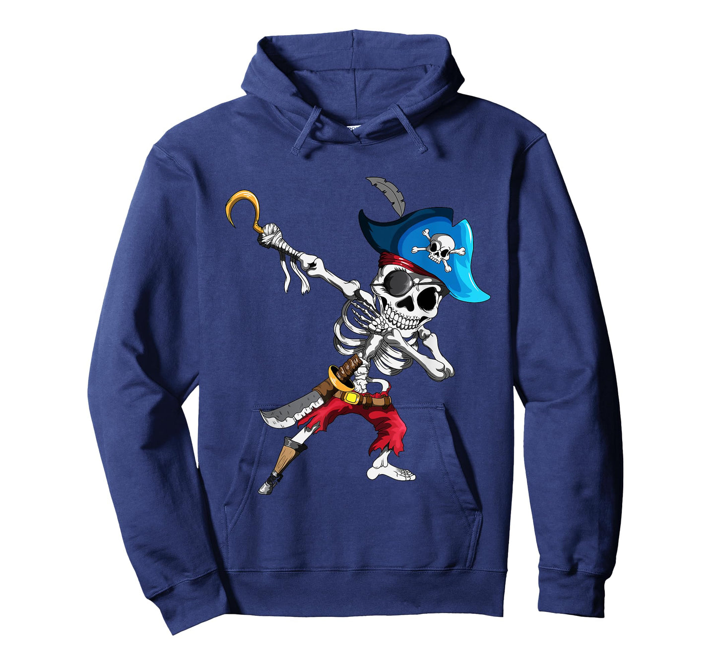 Dabbing Pirates Skeleton Eye Flap Pirate Ship Halloween T-Shirt