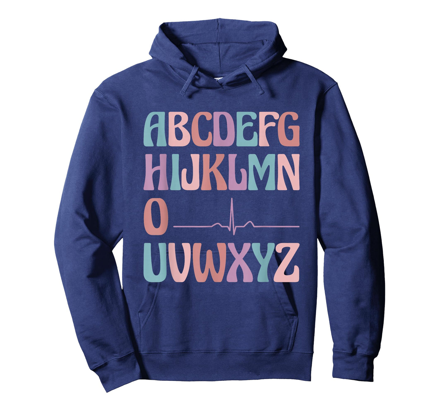 Alphabet Heartbeat Line Nursing Student ABC PQRST Nurse T-Shirt