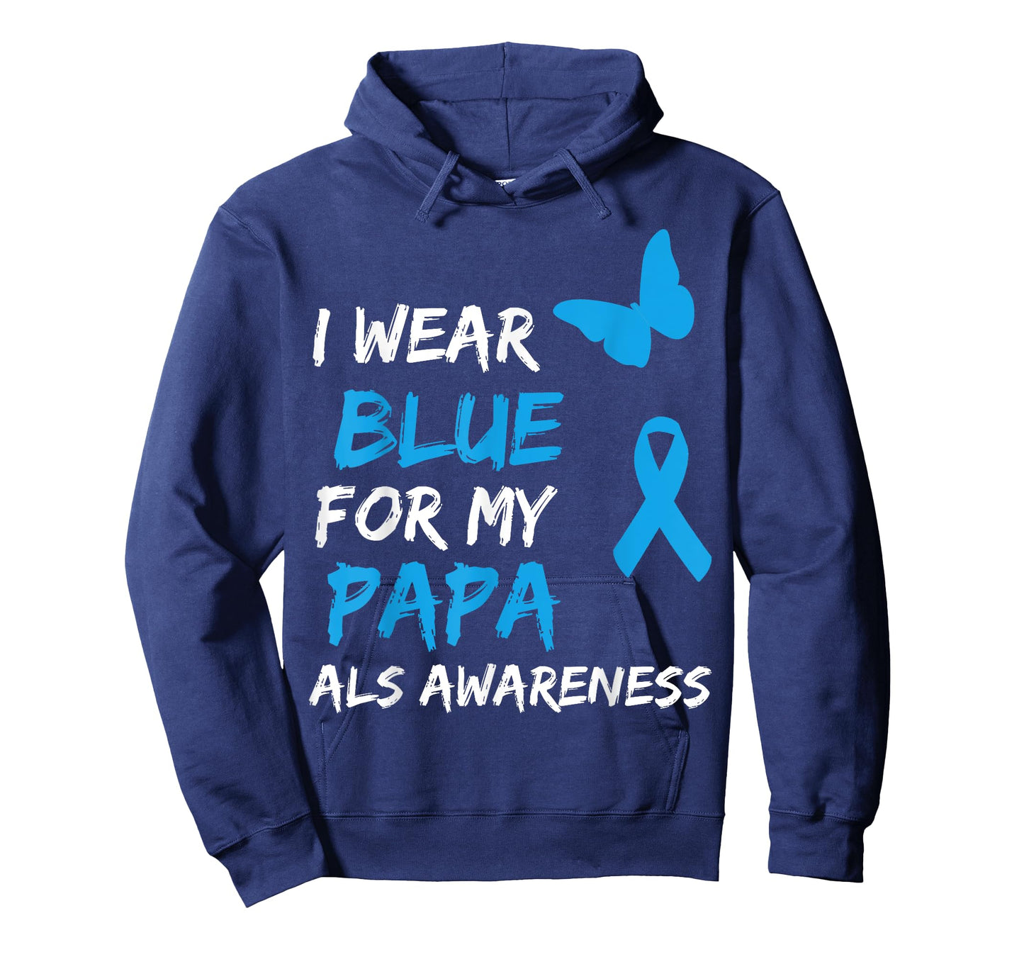 ALS Awareness I Wear Blue For My Papa Ribbon T-Shirt