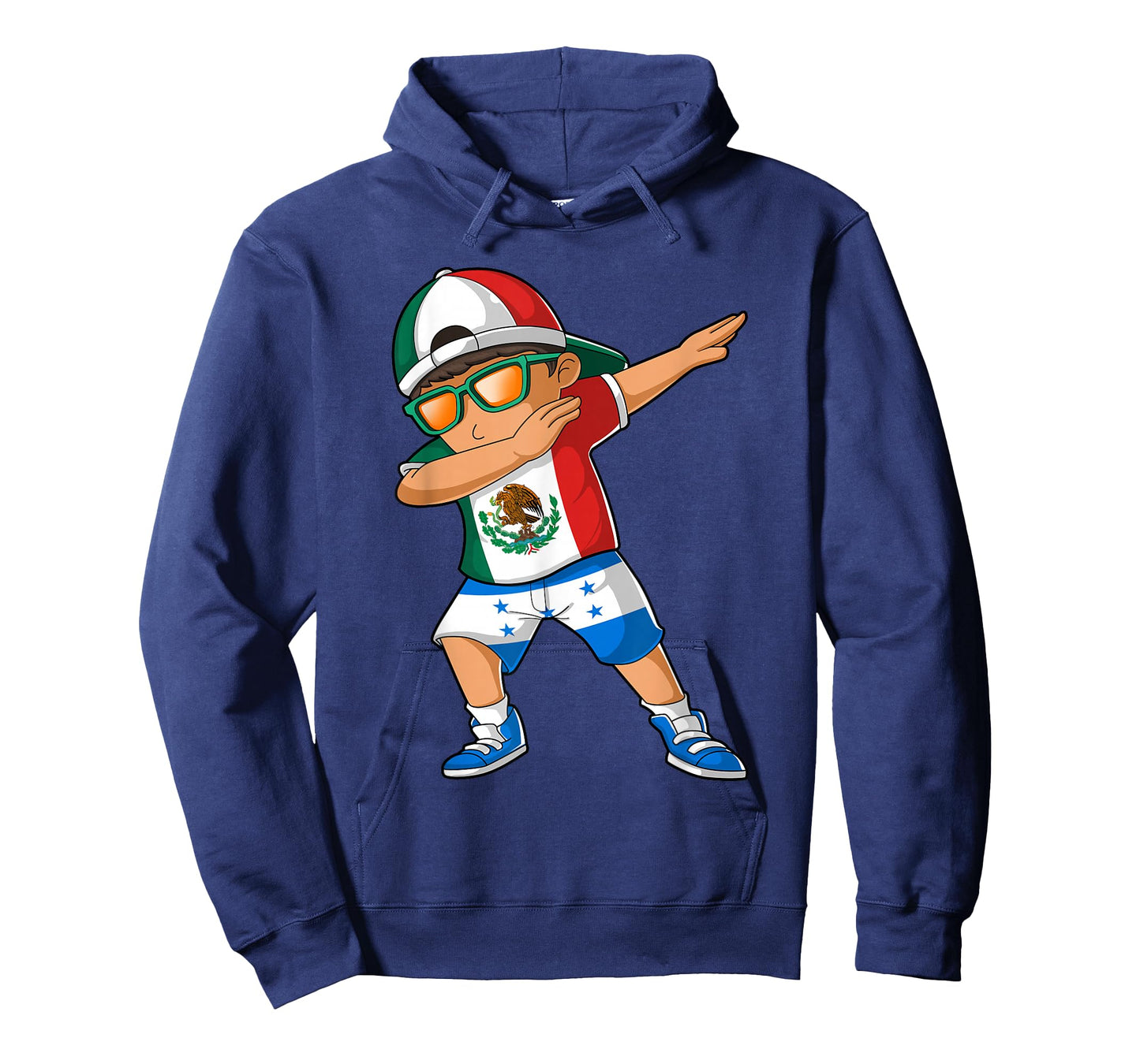 Half Mexican Half Honduran Boy Mexico Honduras Flag T-Shirt