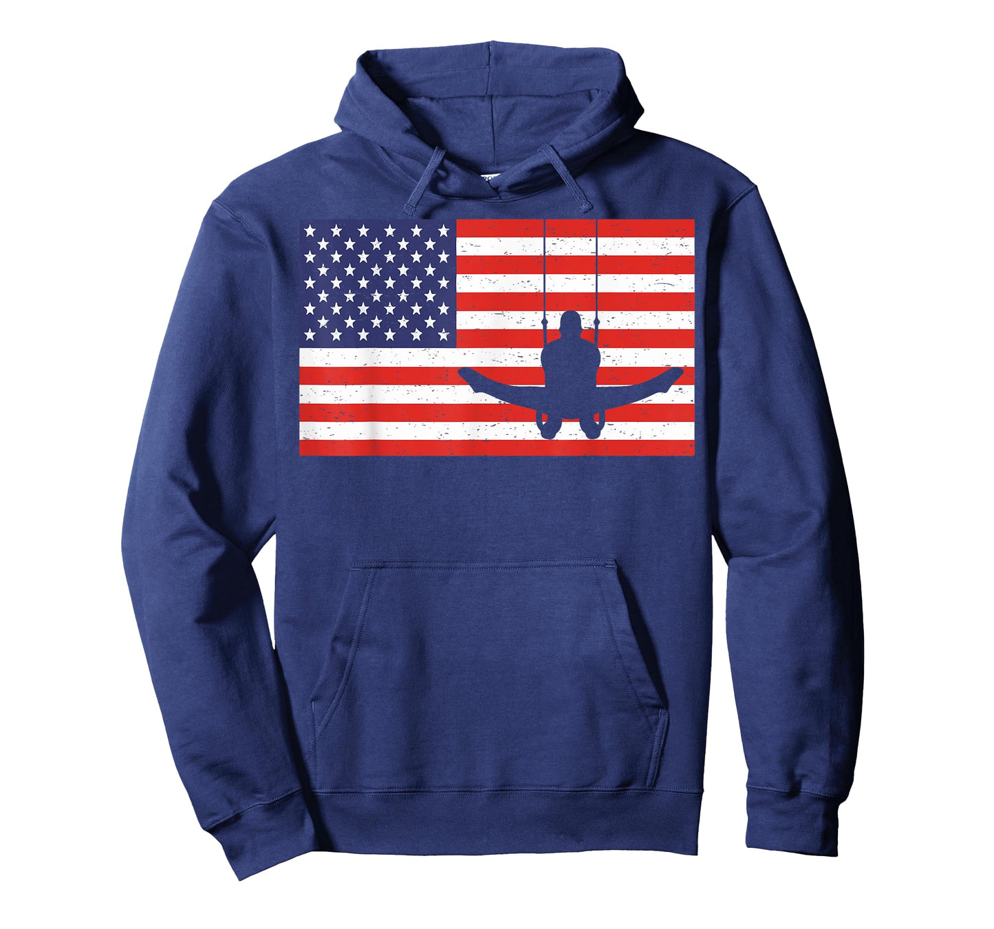 Distressed Gymnastic Rings USA American Flag Vintage Gymnast T-Shirt