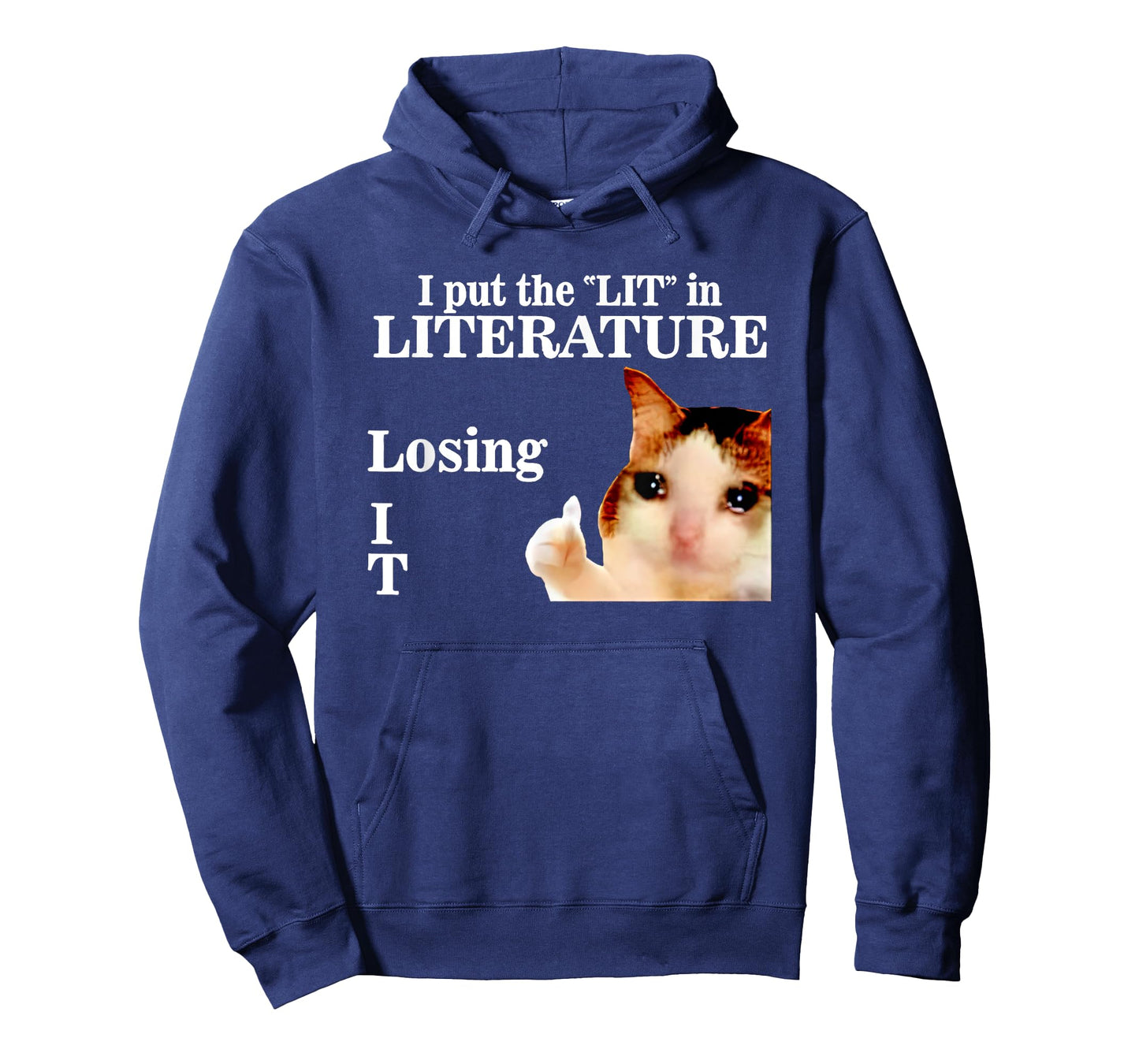 Cat I Put The Lit In Literature Losing It Tees Unisex-Adults Black Cotton 60% Polyester 40% Short Sleeve Crew Neck Classic Fit Modern Classic Applique Cat-Themed T-Shirt Small