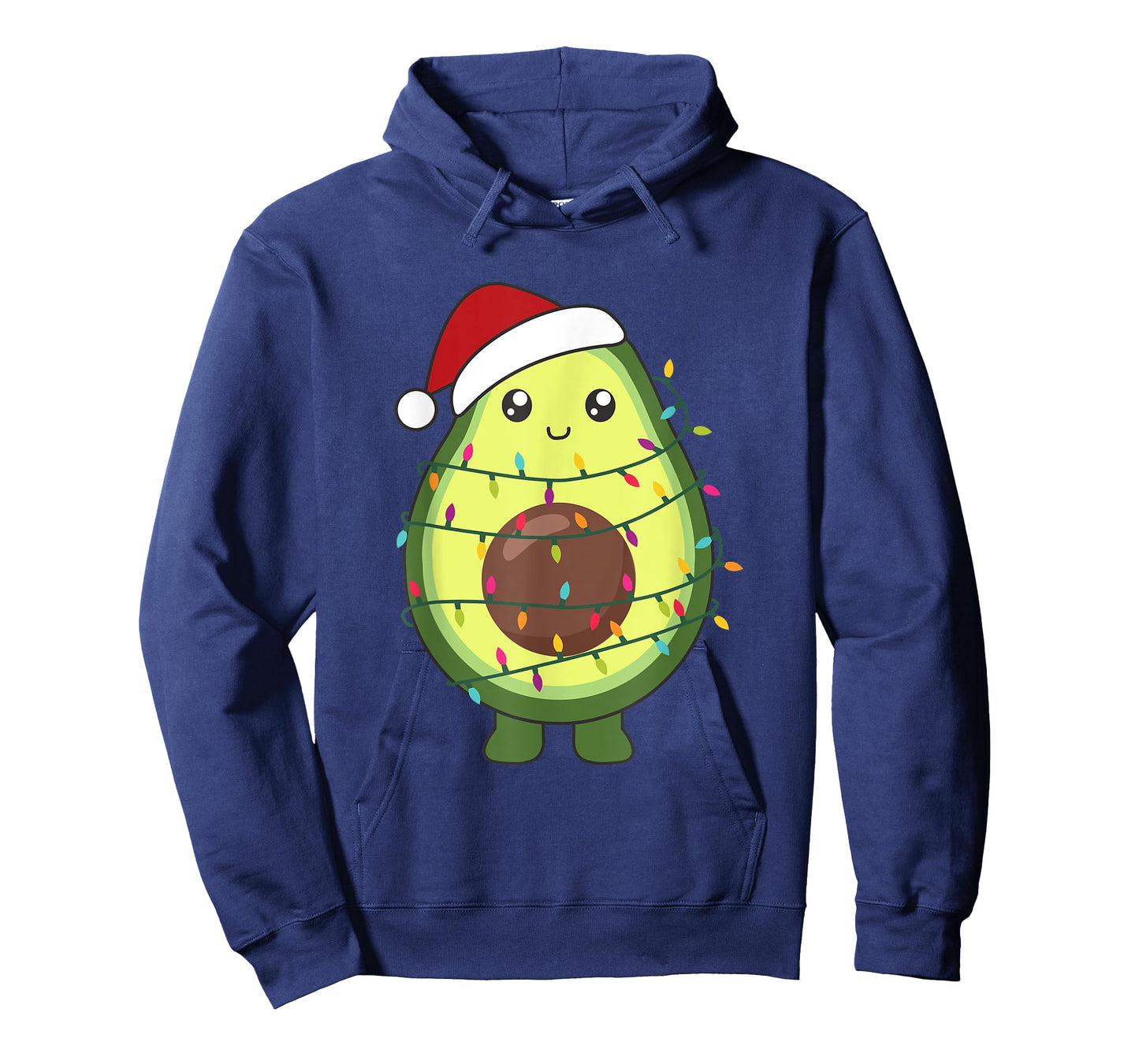 Avocado Christmas Food With Fairy Lights Funny Avocados T-Shirt