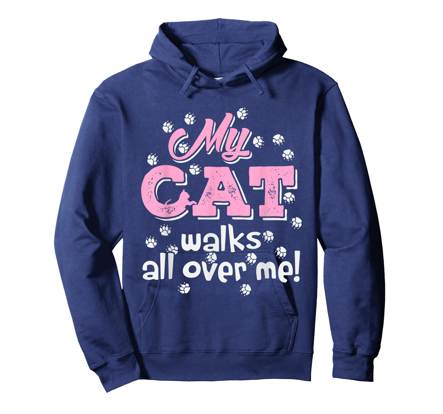 My Cat Walks all over me Funny Graphic Novelty Vintage Men Women T-Shirt