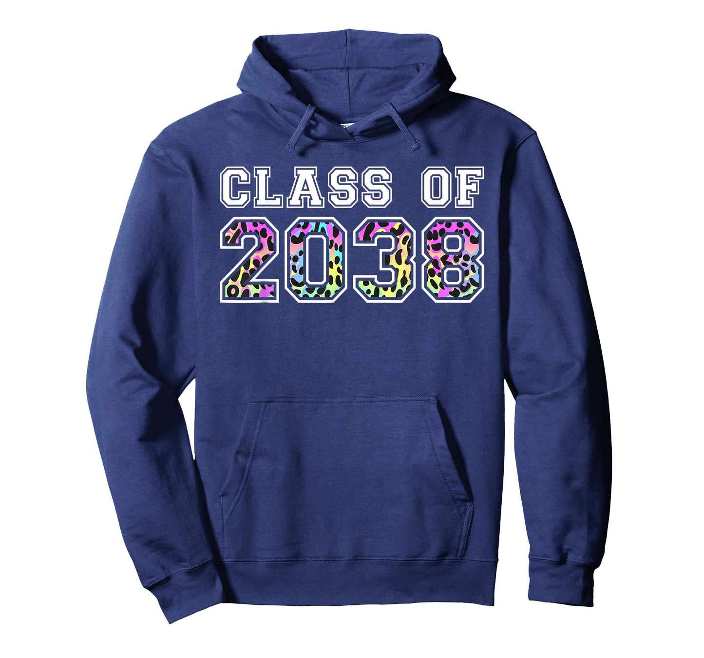 Class Of 2038 Grow With Me Pre-k 12th Grade Leopard Rainbow T-Shirt