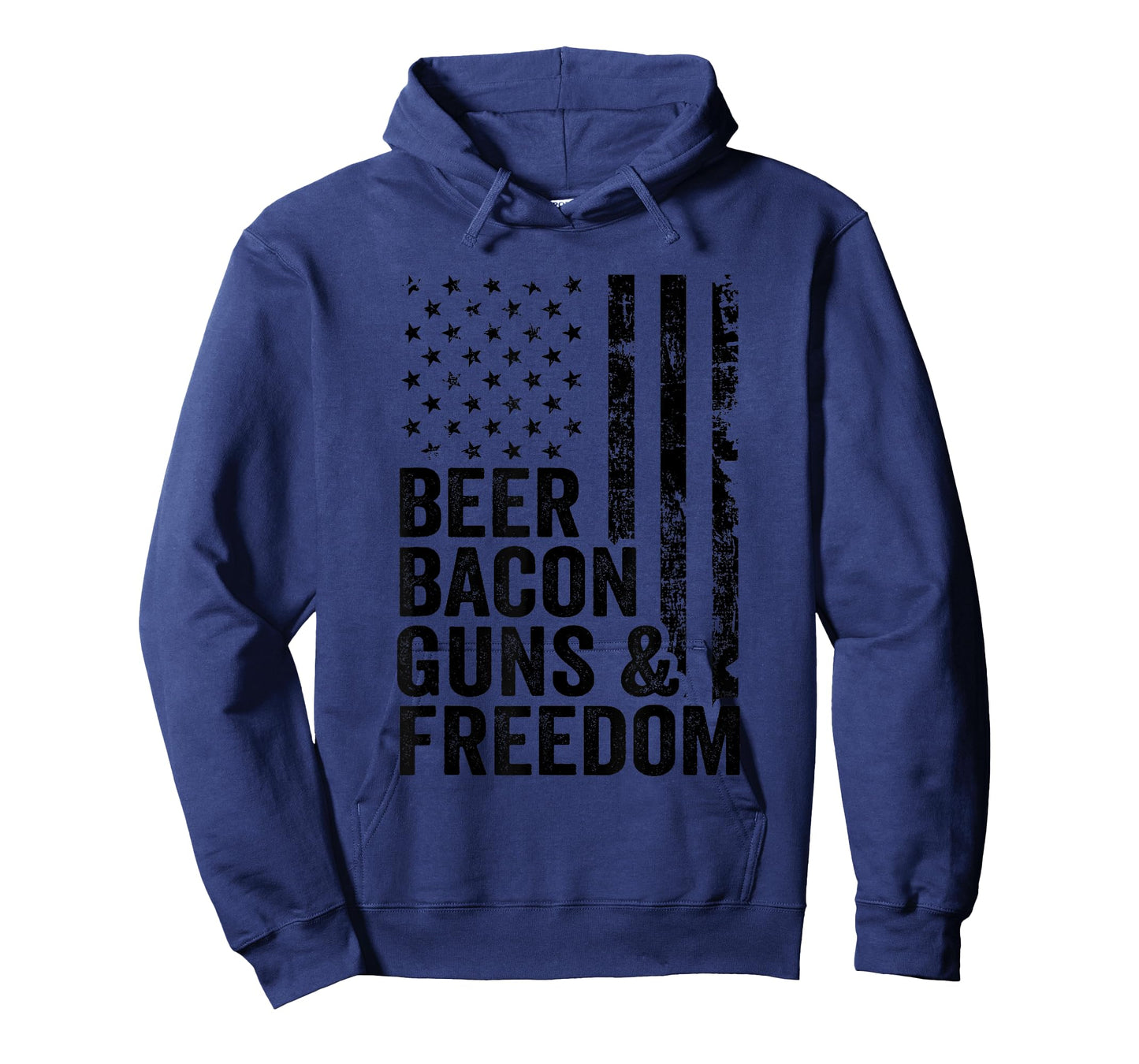 Beer Bacon Guns & Freedom / USA BBQ American Flag Drinking T-Shirt