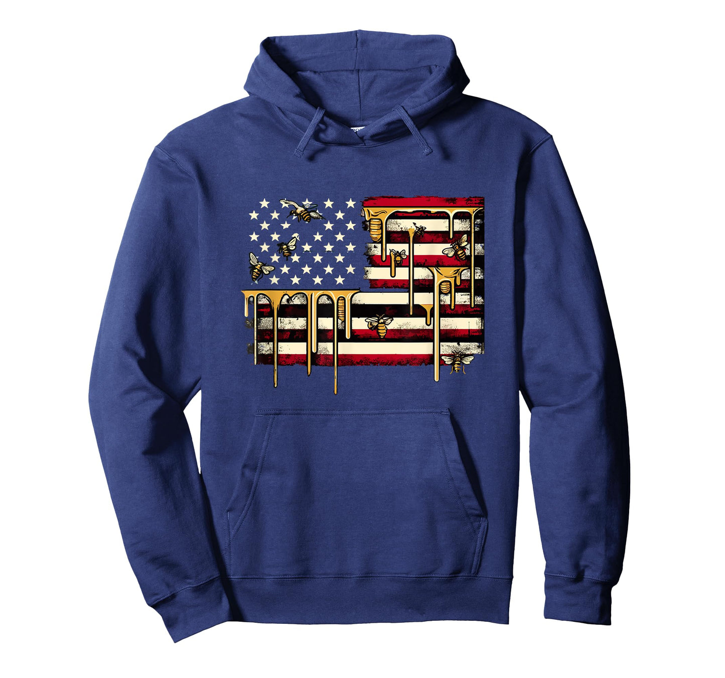American Flag & Honeybee Patriotic Beekeeper Beekeeping Bees T-Shirt
