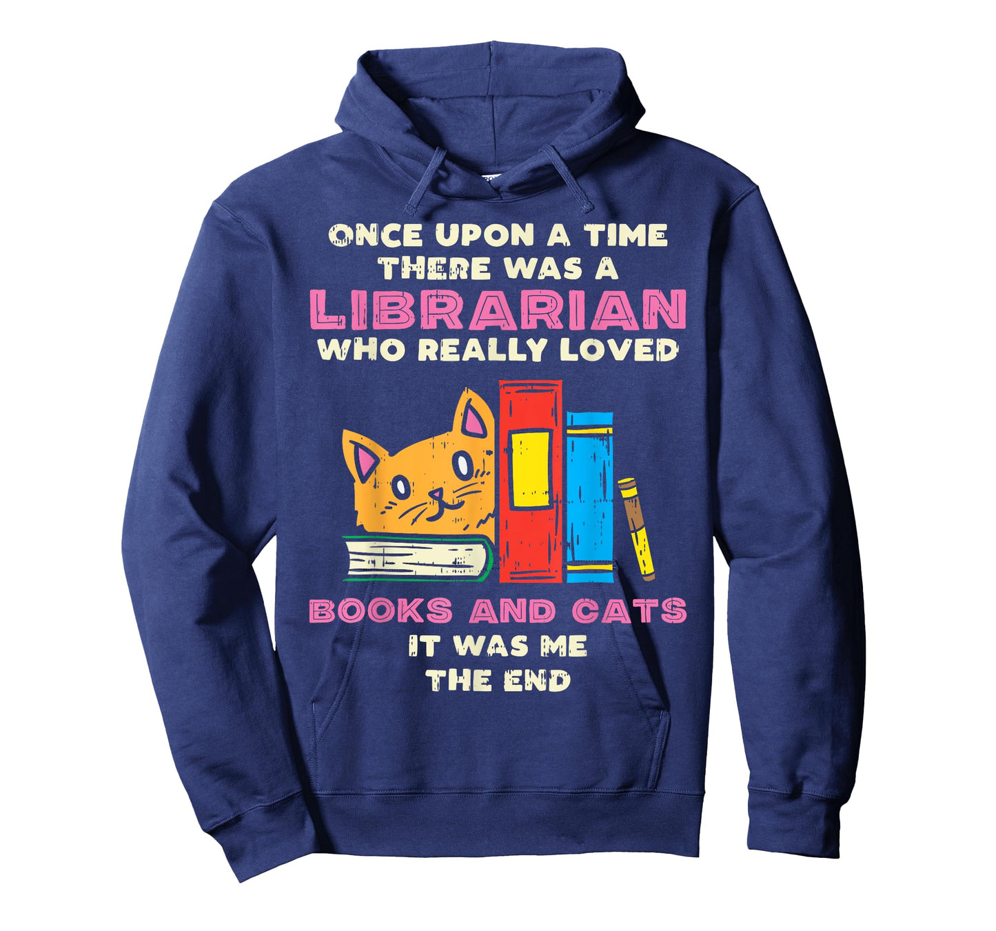 Librarian Books And Cats Funny Pet Lover Library Worker Gift T-Shirt