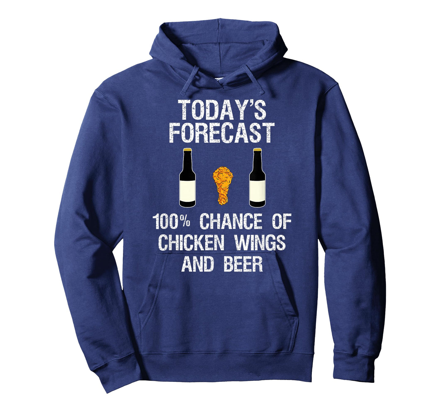 Funny Chicken Wing Fan T-Shirt - Today's Forecast Beer T-Shirt